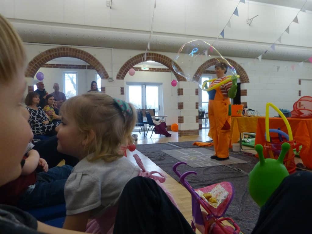 Bubble party show in Cirencester.