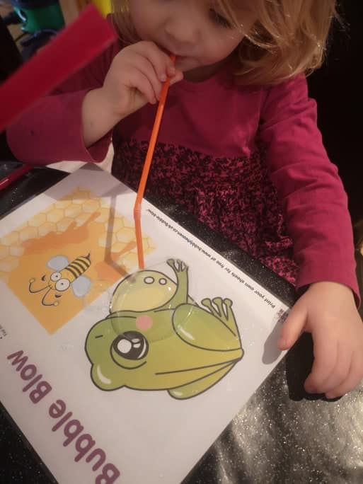 Free bubble blowing table top activity sheet free to download.