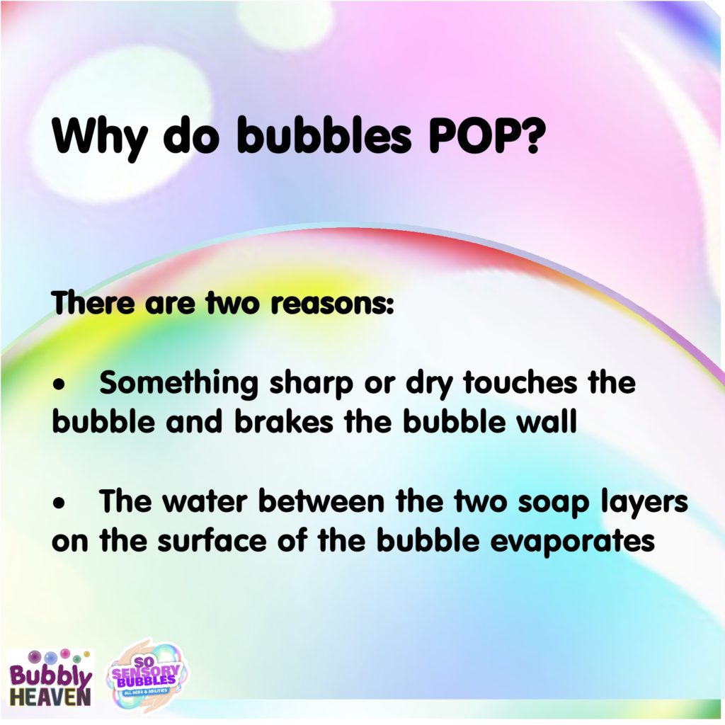 Why do bubble pop science facts.