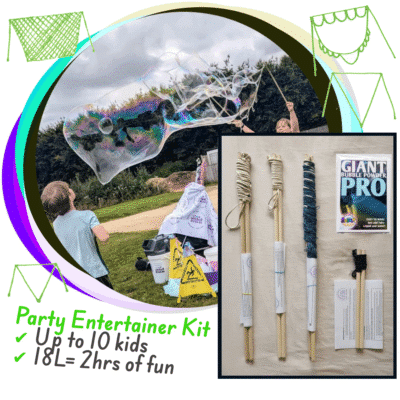 Party entertainer bubble kit, starter kit for beginners