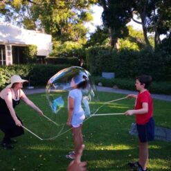 kid inside a bubble wand. KIB string wand.