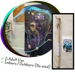 Stand inside a giant bubble wand hoop loop kit