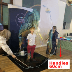 kids stand inside a bubble wand 60cm handles kit hoop loop wand