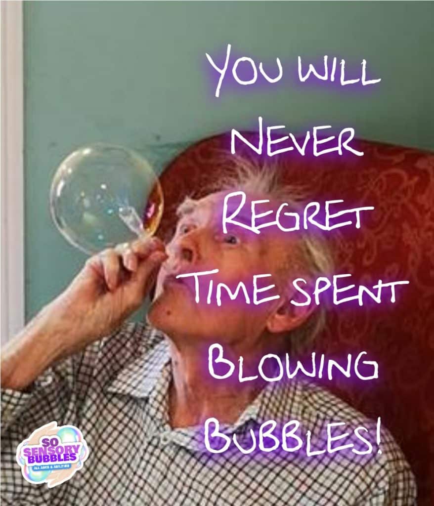 never regret time spent blowing bubbles