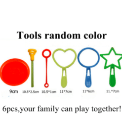 6 piece bubble tool wand kit