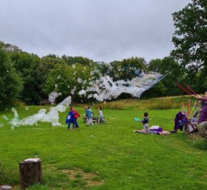 Bubble party. Children's entertainment course for giant bubble parties.event entertainment.