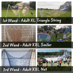 Event Bubble Entertainer Kit with wands and liquid powder mix.