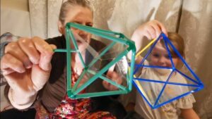 Soap bubble shape, science shape bubble kit at maths week.