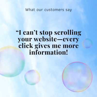 Can't stop scrolling bubble website training