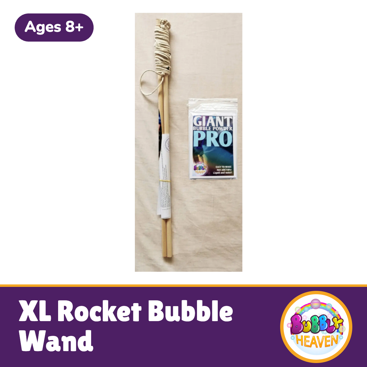 XL Large giant bubble wand shaped like a rocket