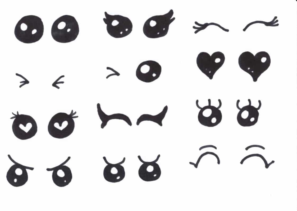 Cute eyes for balloons sheet