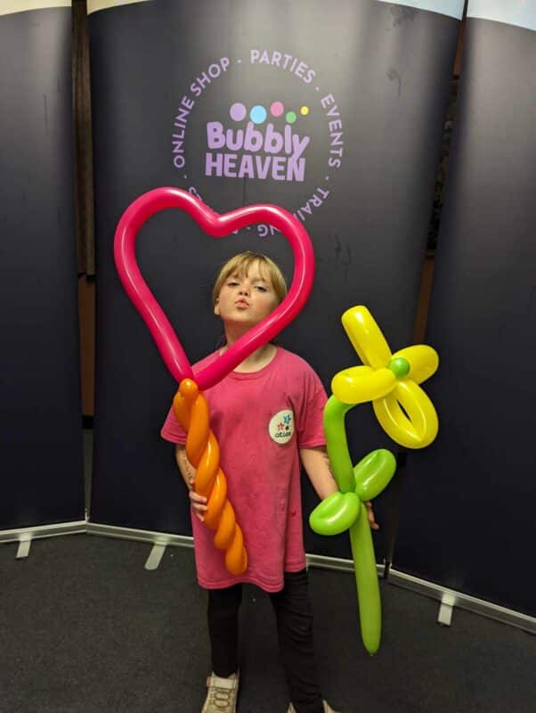 heart and flower balloon