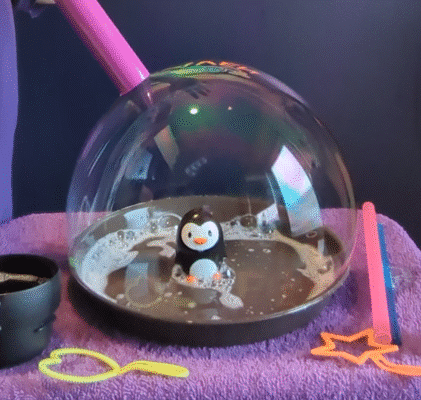 animal inside a bubble bubble fun indoor activity for kids