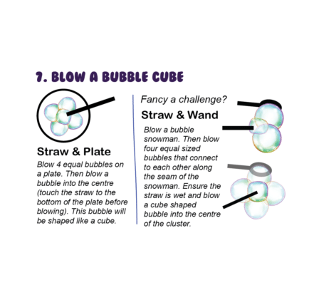 blow a cube shape bubble