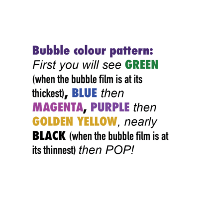 bubble film colour pattern