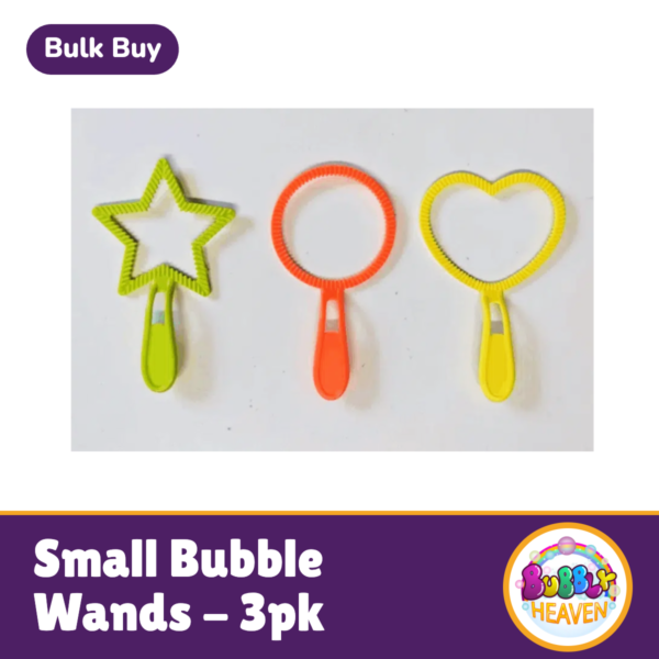 Small Bubble Wands – Pack of 3 (Bulk for Activities)