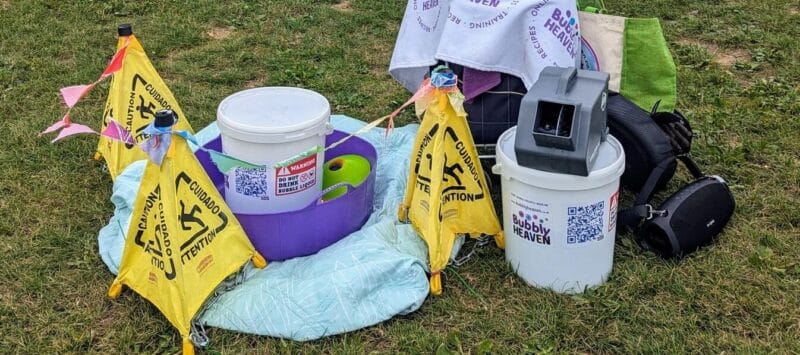 OUTDOOR SAFE BUBBLE SET UP