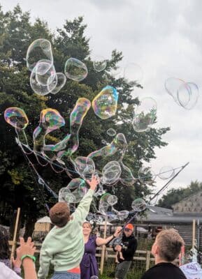 Giant bubble for kids party Gloucestershire