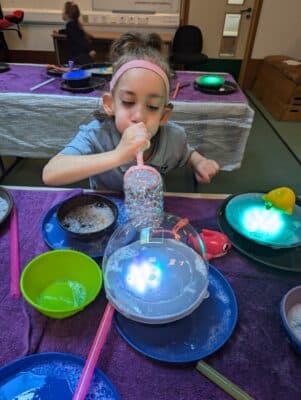 Special needs bubble entertainment playful workshop Gloucestershire
