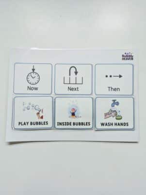 Visual aids for bubble play