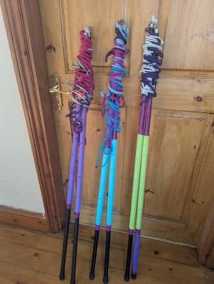 large bubble wand poles with grip tape