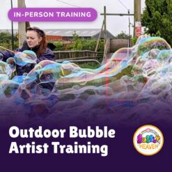 In person training bubble entertainer giant bubbles