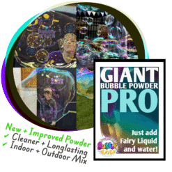Giant Bubble Powder PRO new improved clean long lasting solution mixture
