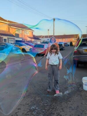inside a bubble dome