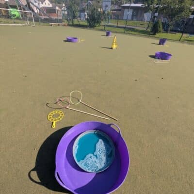 Have a go stations for big bubbles