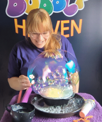 sensory bubbles inside a bubble activity