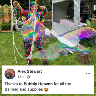 Alex steward - bubbly heaven bubble performer bubbleologist training and supplies