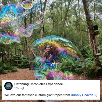 Hatching Chronicles experience XXL long bubble poles for bubble wand