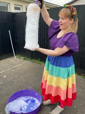 bubble foam giant bubble party for kids Gloucestershire